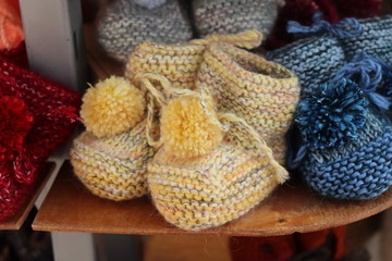 Handmade booties for babies