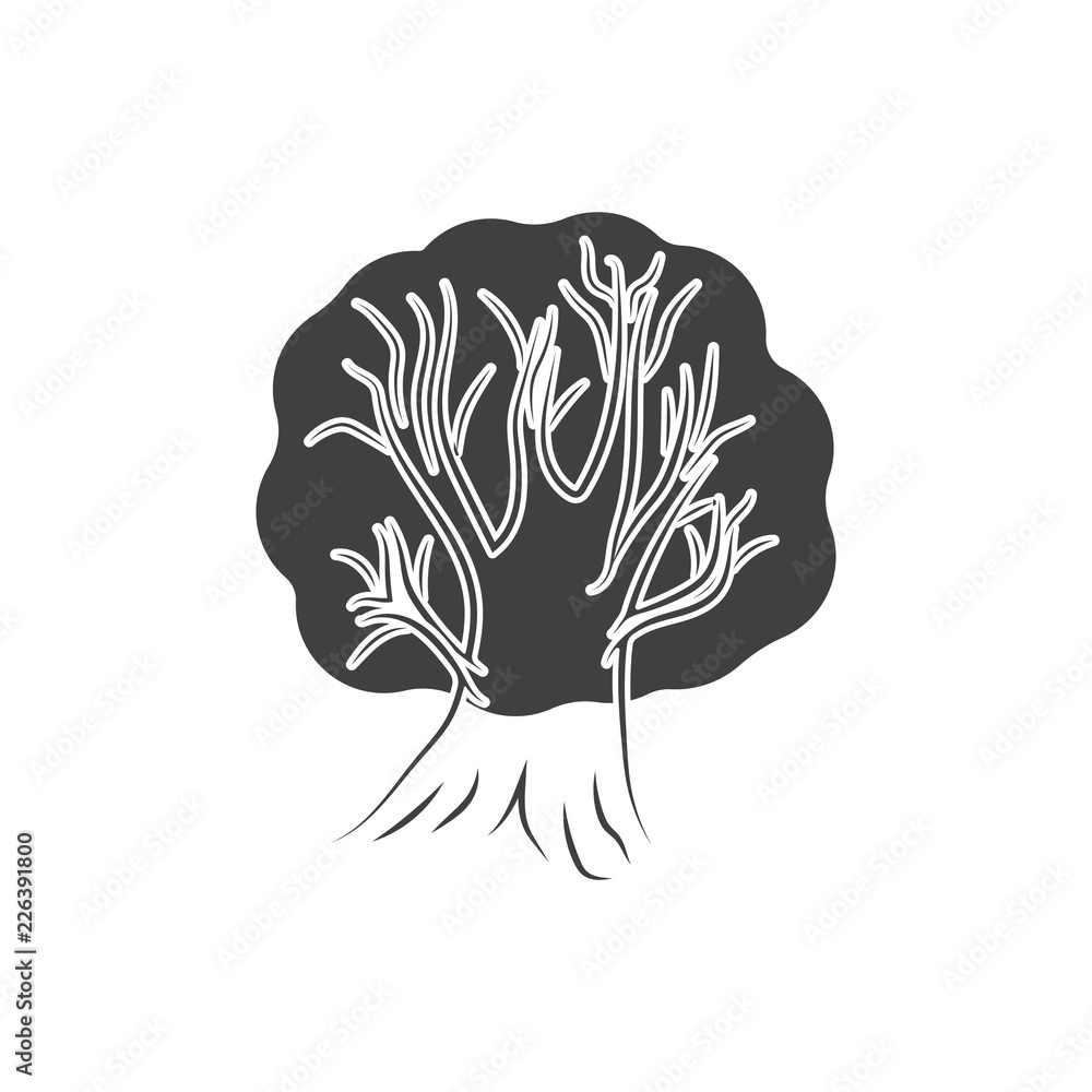 Canvas Prints tree icon vector illustration on white background