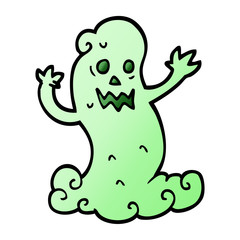 vector gradient illustration cartoon spooky ghost