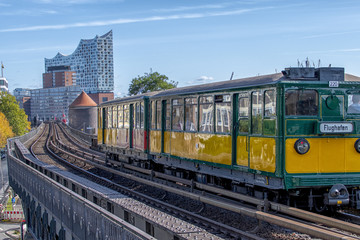 Naklejka premium traffic historical day in Hamburg