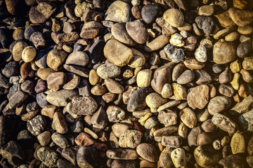 summer background of small stone pebbles