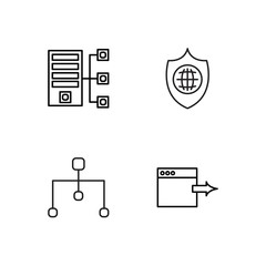 web simple outlined icons set