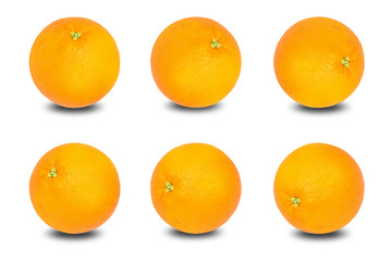 Fresh ripe Orange Fruit isolated on white background , clipping path