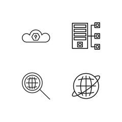 web simple outlined icons set