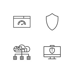 web simple outlined icons set