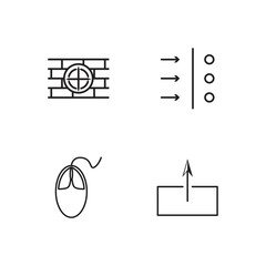 web simple outlined icons set