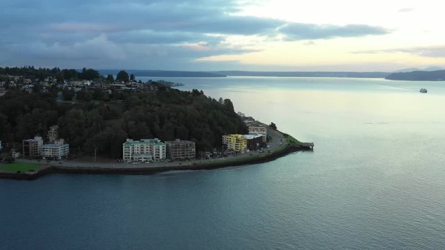 Drone video Seattle and bay 4k 60p