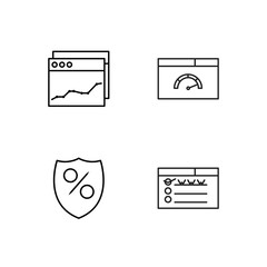 web simple outlined icons set