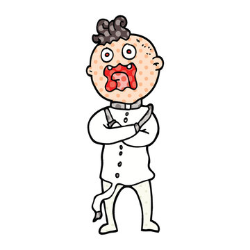 comic book style cartoon mad man