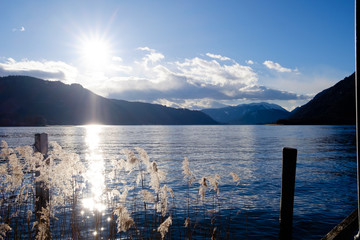 View over lake Ossiach in Carinthia, Austria