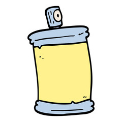 hand drawn doodle style cartoon spray can