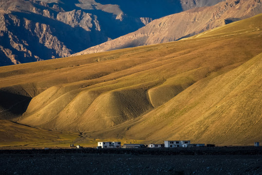 Sunset in Padum valley, Zanskar, India.