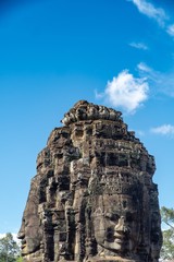 Bayon Temple at Angkor Wat Near Siem Reap, Cambodia