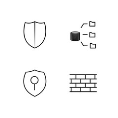 web simple outlined icons set