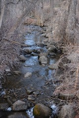 River and waterfall with rocks