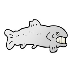 vector gradient illustration cartoon large fish