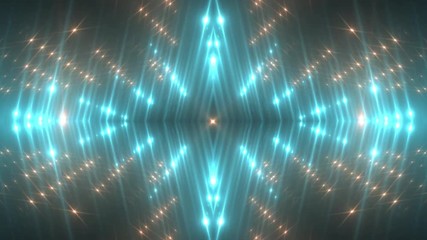 VJ Fractal neon kaleidoscopic background.Background neon motion with fractal design on black background. Disco spectrum lights concert spot bulb. Light Tunnel. Seamless loop. - Powered by Adobe