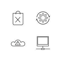 web simple outlined icons set