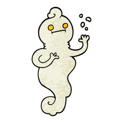 grunge textured illustration cartoon spooky ghost
