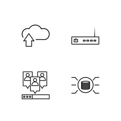 web simple outlined icons set