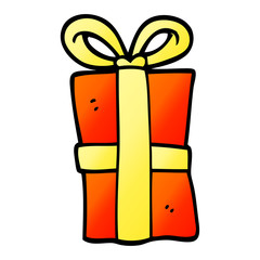 vector gradient illustration cartoon christmas present