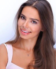 closeup.portrait of beautiful young woman