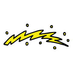comic book style cartoon lightning bolt