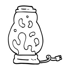 black and white cartoon lava lamp