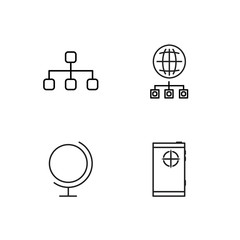 web simple outlined icons set