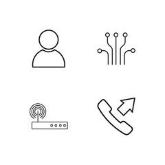 web simple outlined icons set