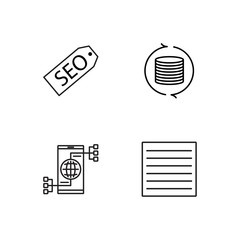 web simple outlined icons set