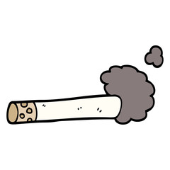 hand drawn doodle style cartoon cigarette