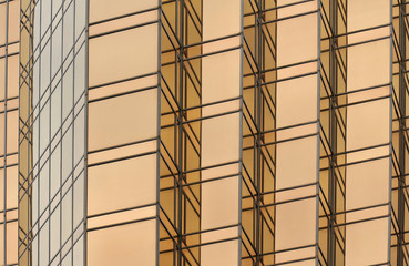 Gold glass building facade