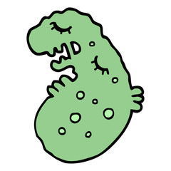 hand drawn doodle style cartoon germ