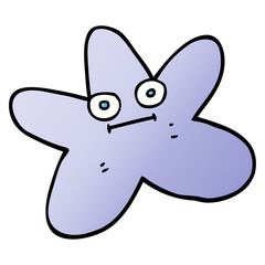 vector gradient illustration cartoon star fish