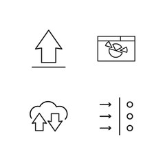 web simple outlined icons set