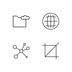web simple outlined icons set