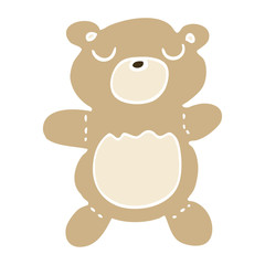 Obraz premium flat color illustration cartoon teddy bear