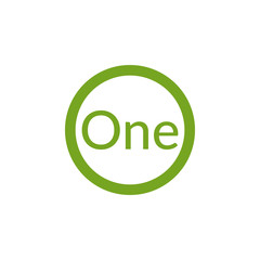 Logo with number one