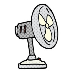 comic book style cartoon desktop fan