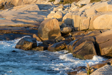 rocky coastline of nova scotia, sunshine, no people