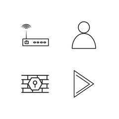 web simple outlined icons set