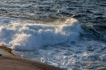 waves breaking on coast of nova scotia, peggy's cove, water, sea, no people