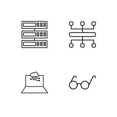 web simple outlined icons set