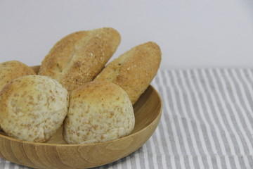 Mini Whole Wheat Bread with Butter for Quick Breakfast