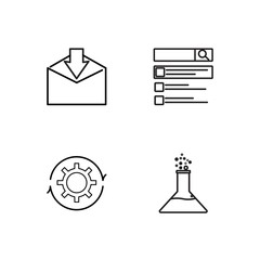 web simple outlined icons set