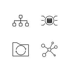 web simple outlined icons set