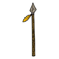 grunge textured illustration cartoon long spear