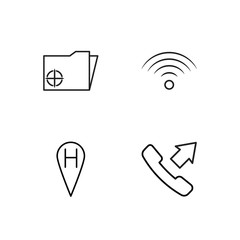web simple outlined icons set