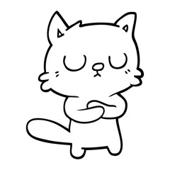 black and white cartoon cat